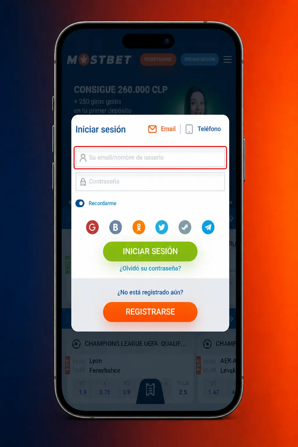 Acceso a Mostbet desde la app en Android y iOS con inicio de sesión guardado y perfil rápido