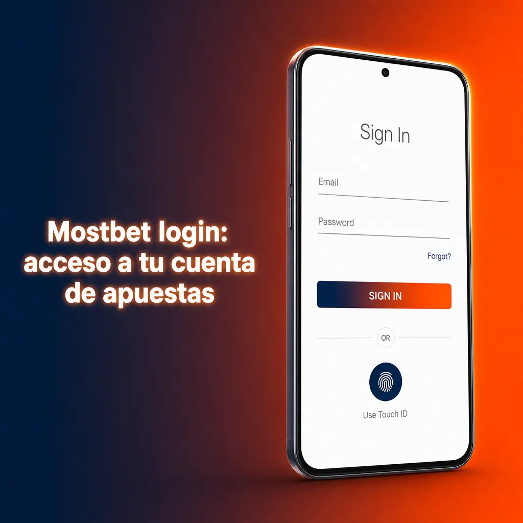 Pantalla de login de Mostbet para acceder a saldo, apuestas, casino, bonos y retiros de la cuenta